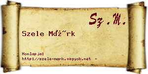 Szele Márk névjegykártya