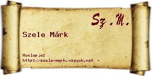 Szele Márk névjegykártya