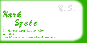 mark szele business card